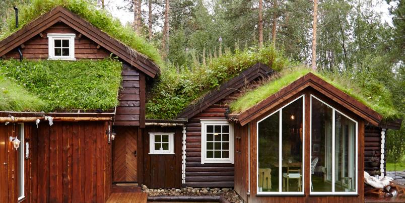 Бревенчатый дом в Норвегии