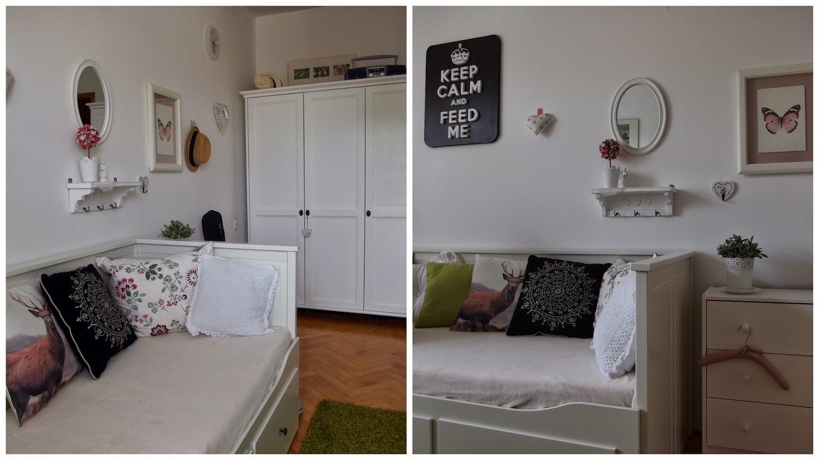 До и после детская комната скандинавский стиль белый цвет